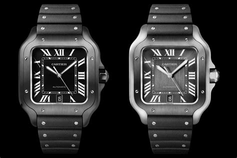 santos de cartier black|cartier santos all black.